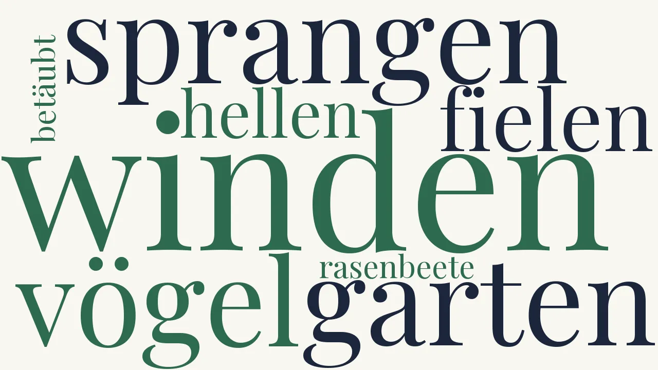 Wortwolke zu Sommergarten