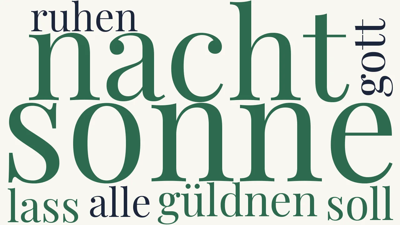 Wortwolke zu Abendlied