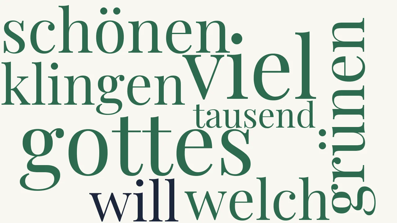Wortwolke zu Geh aus, mein Herz