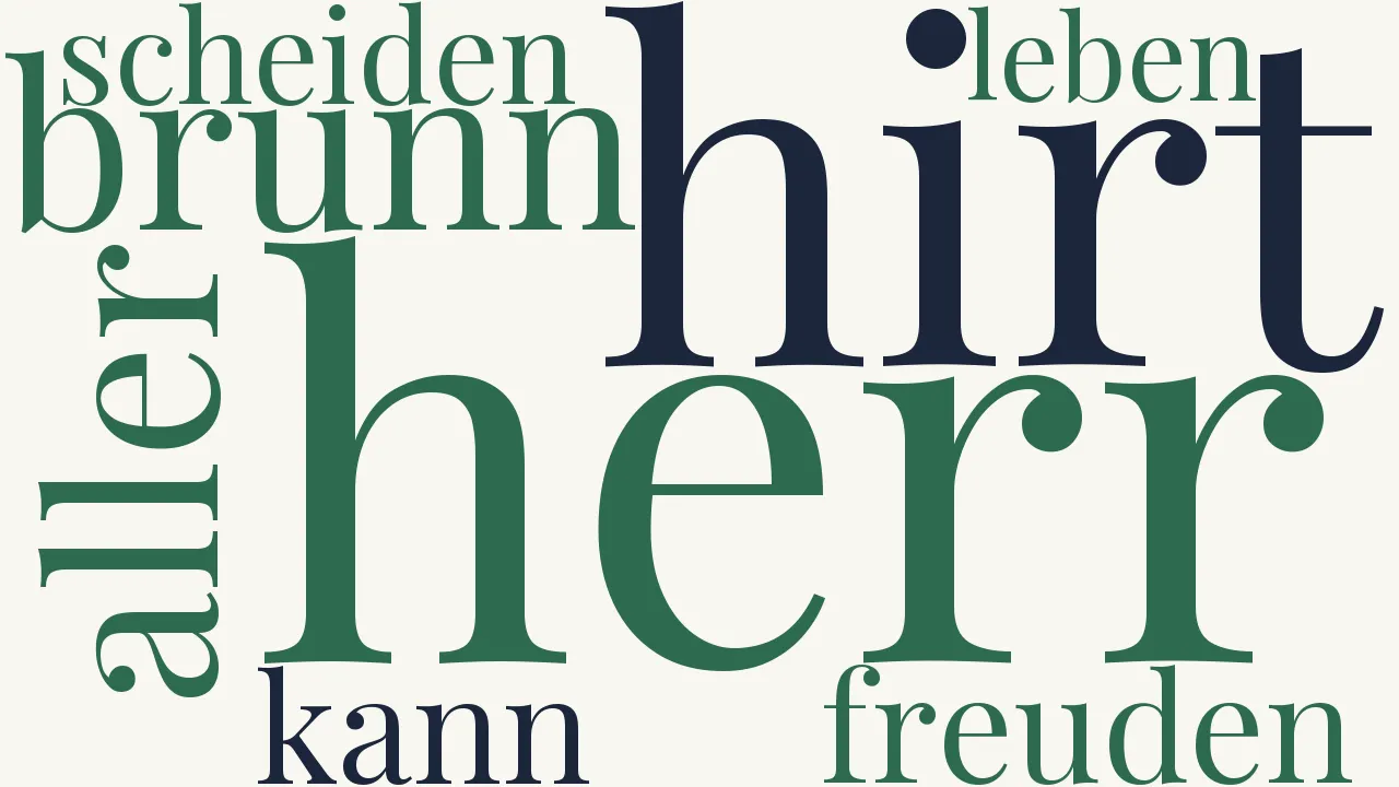Wortwolke zu Herr, mein Hirt...