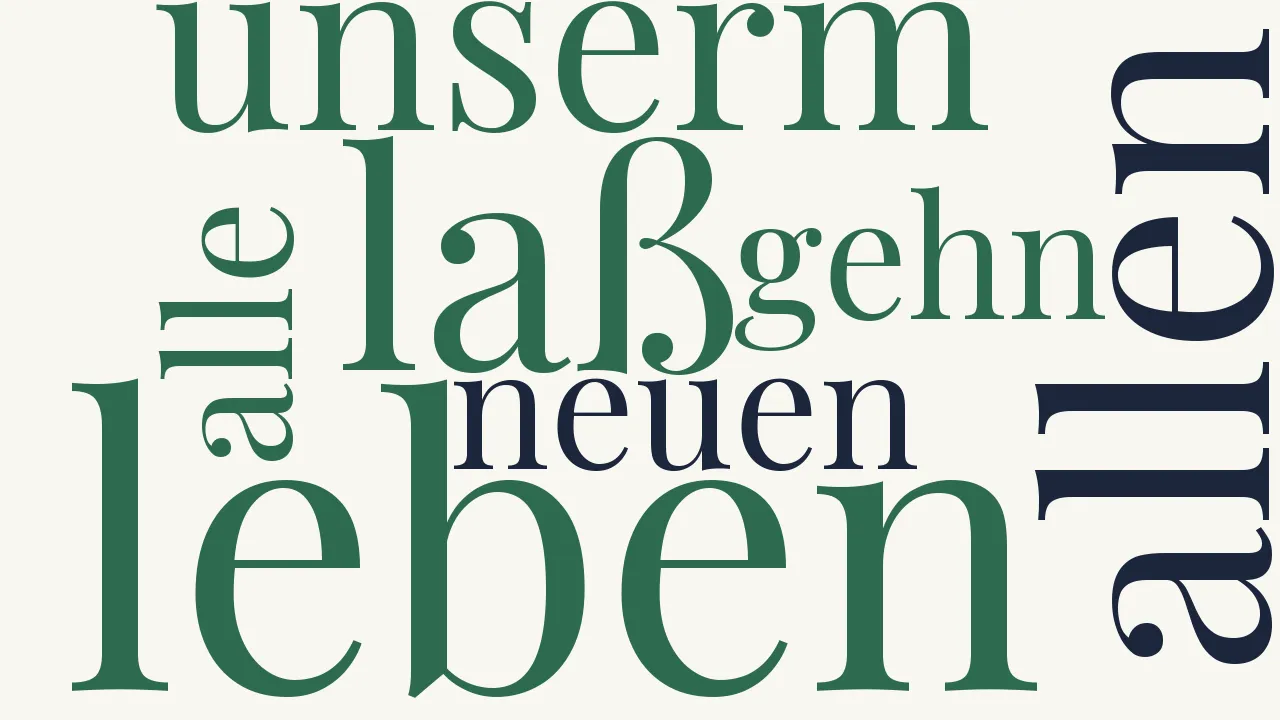 Wortwolke zu Neujahrsgesang