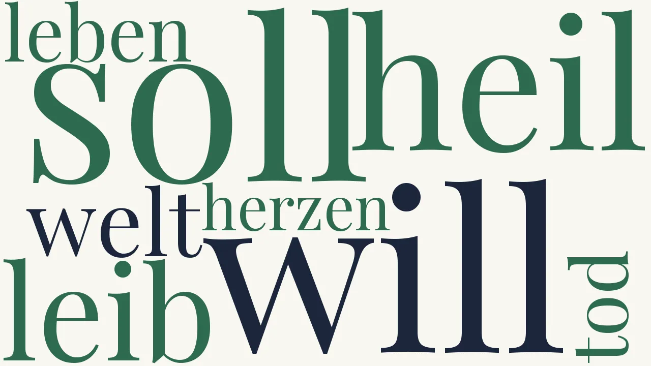 Wortwolke zu O Welt, sieh hier dein Leben