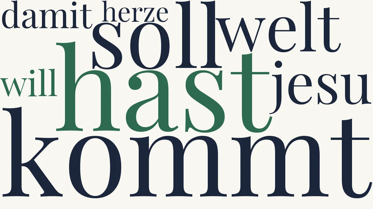 Wortwolke zu Wie soll ich dich empfangen