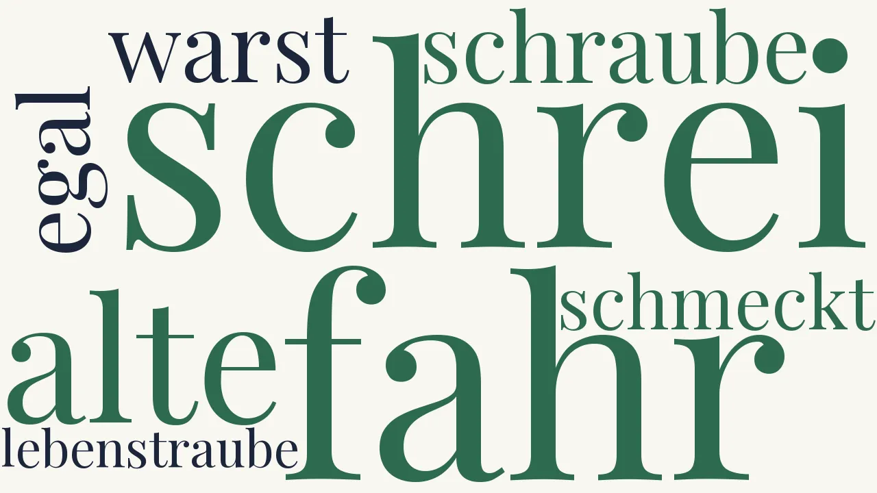 Wortwolke zu Abschiedslied