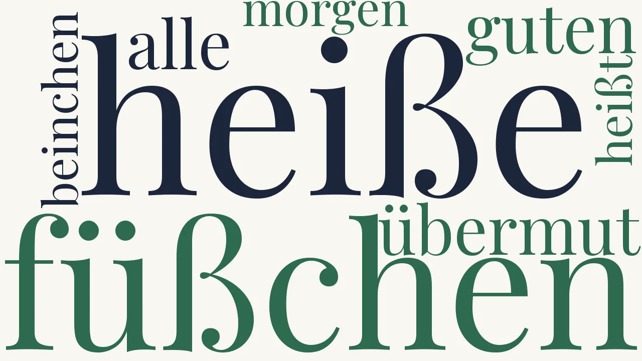 Wortwolke zu Die bösen Beinchen