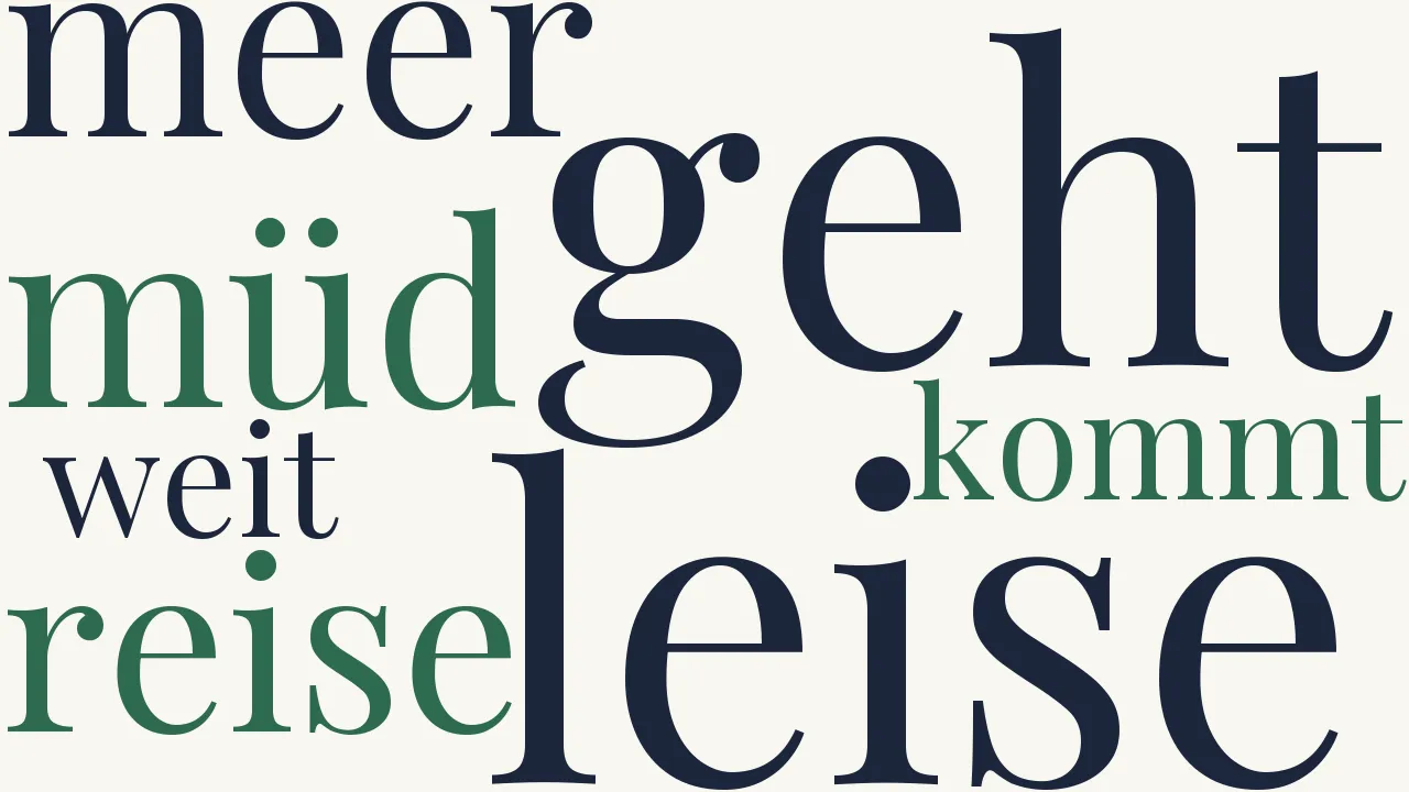 Wortwolke zu Geht leise