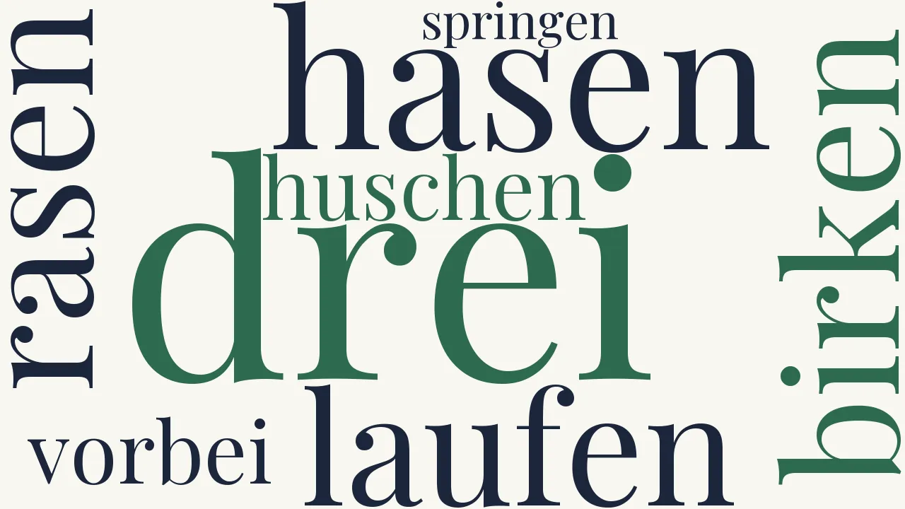 Wortwolke zu Hasenspiel