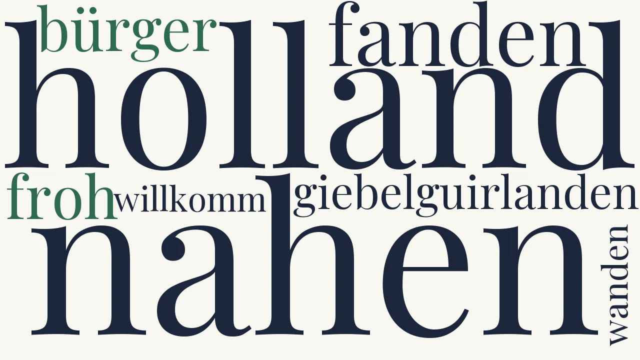 Wortwolke zu Geranienrote Dächer