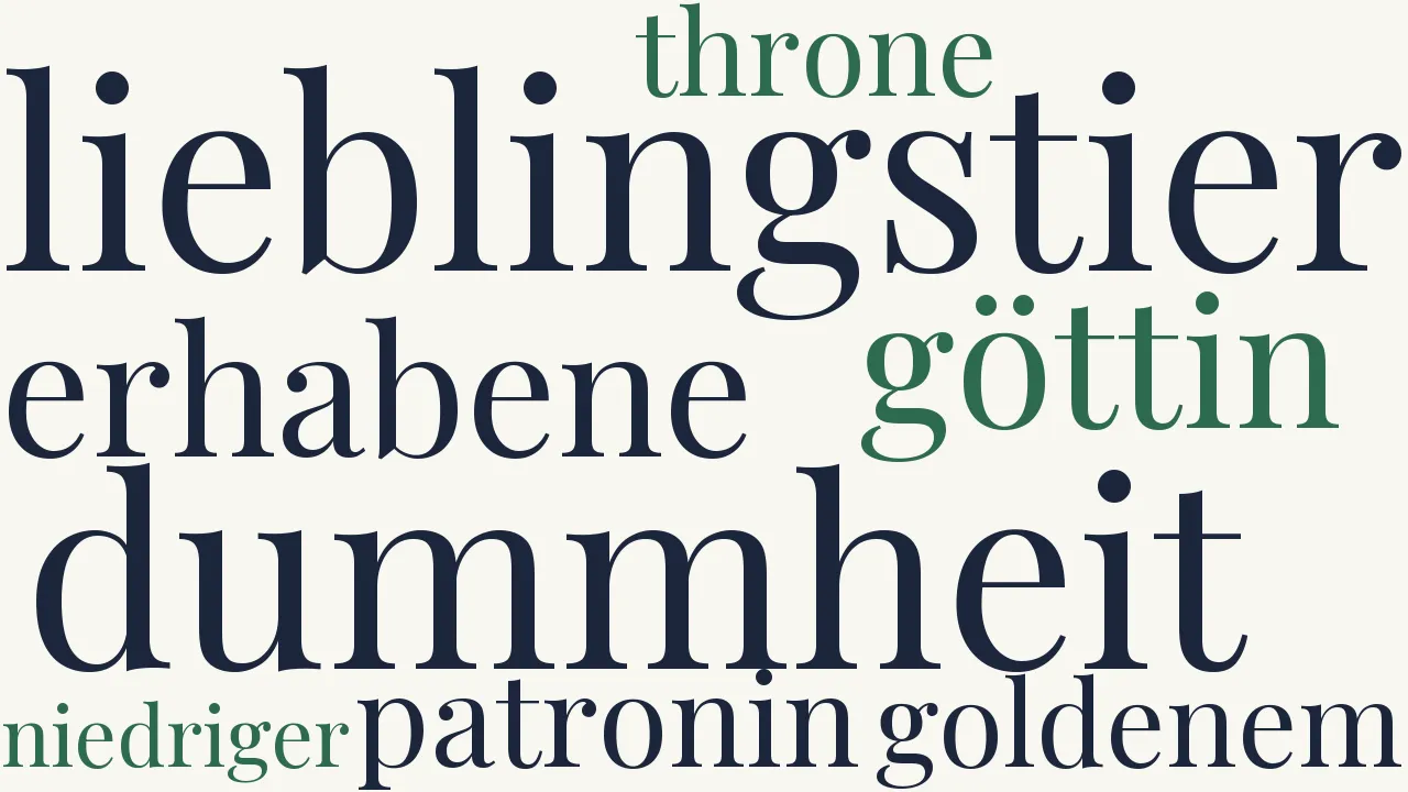 Wortwolke zu Hymnus an die Dummheit