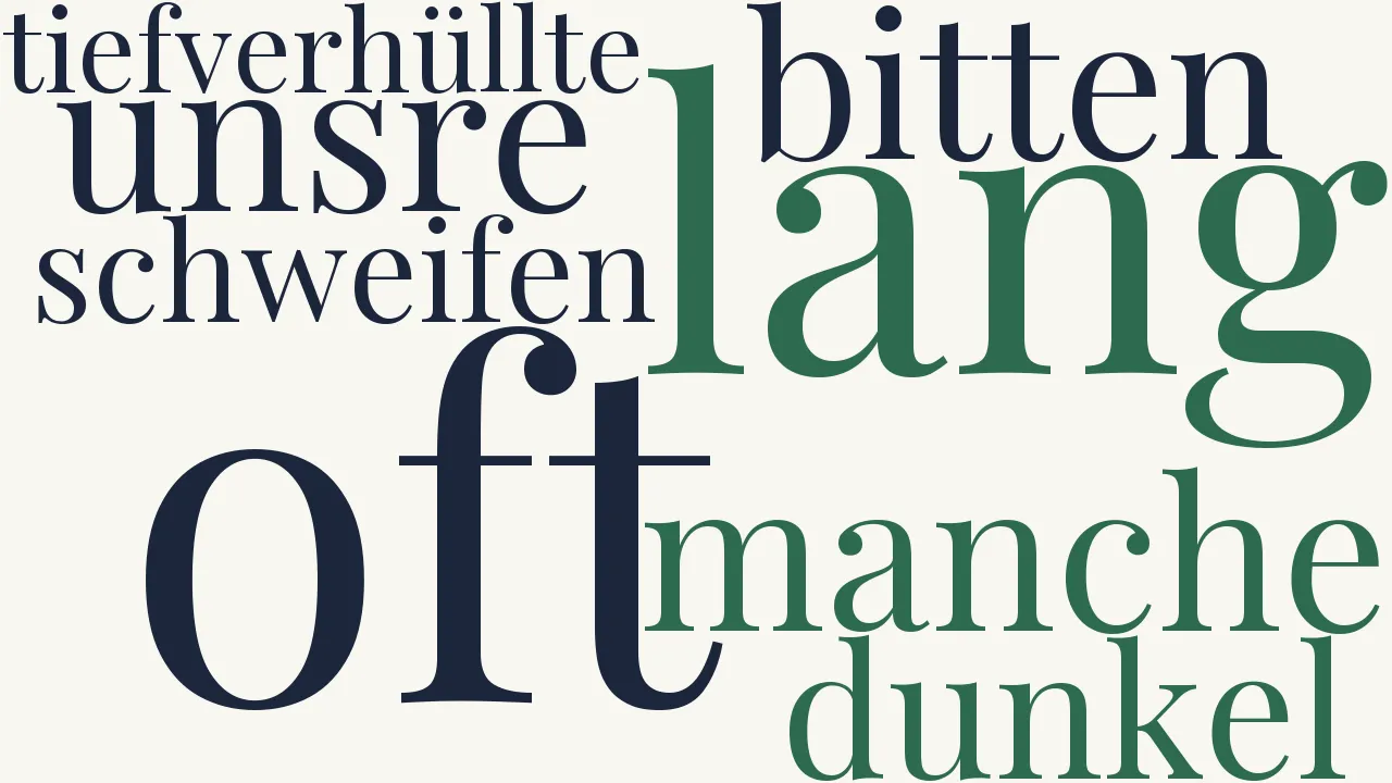 Wortwolke zu Lied