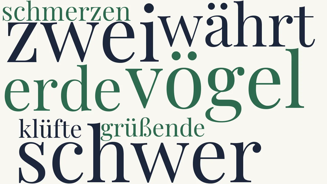 Wortwolke zu Weltschwellendes Lied