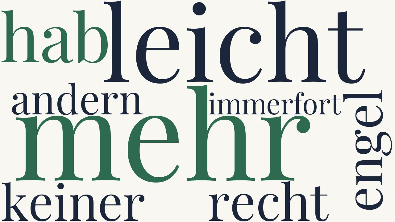 Wortwolke zu Duineser Elegien 4