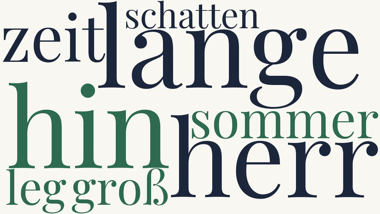 Wortwolke zu Herbsttag
