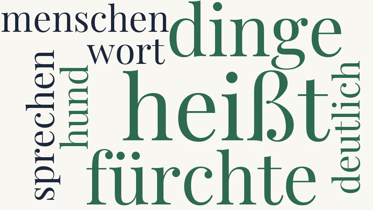 Wortwolke zu Ich fürchte mich so vor der Menschen Wort