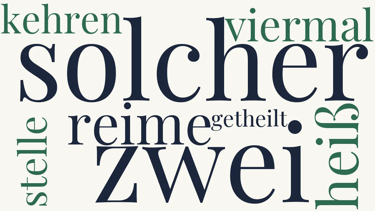 Wortwolke zu Das Sonett