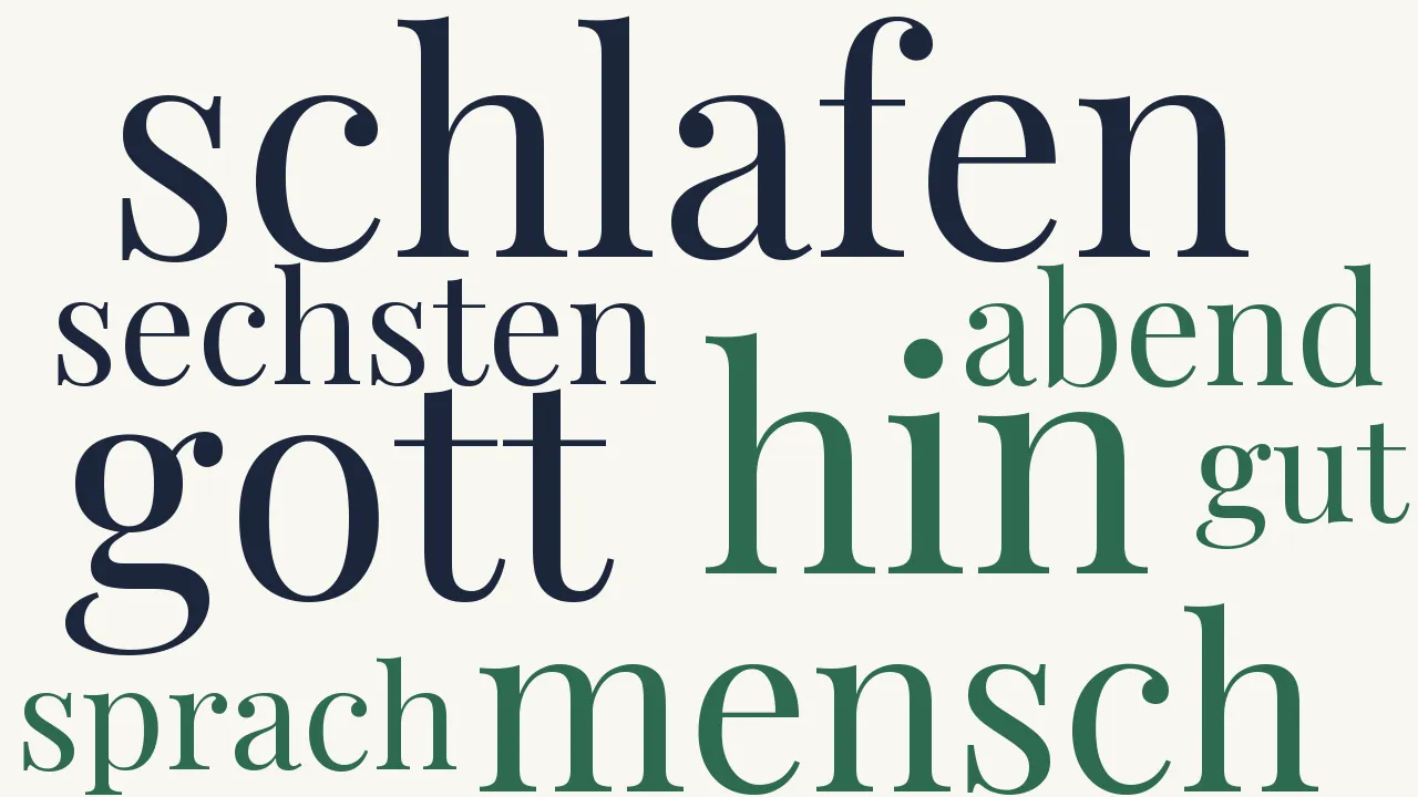 Wortwolke zu Der letzte Traum