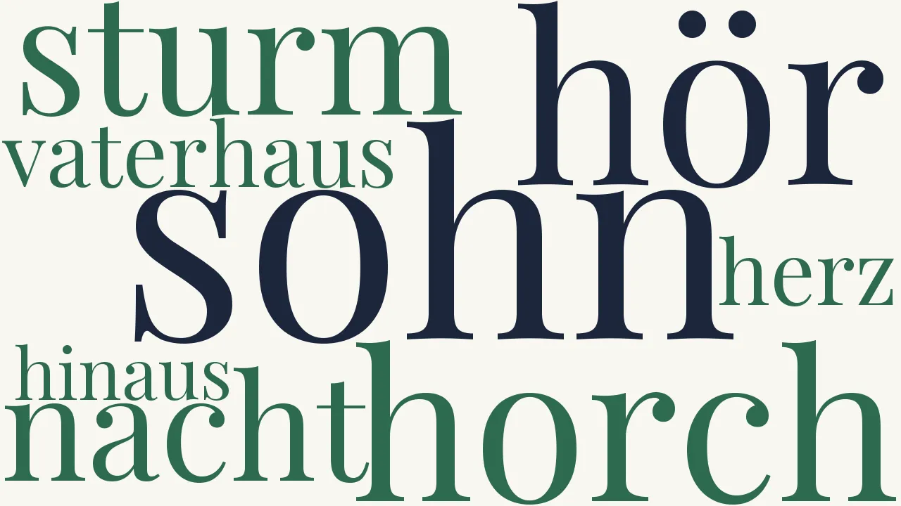 Wortwolke zu Lied an meinen Sohn