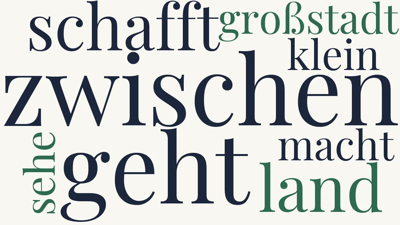 Wortwolke zu Predigt ans Großstadtvolk