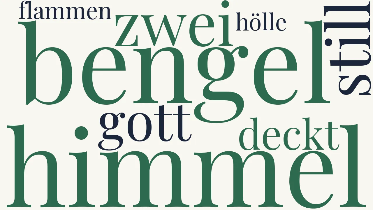 Wortwolke zu Wiegenlied für meinen Jungen