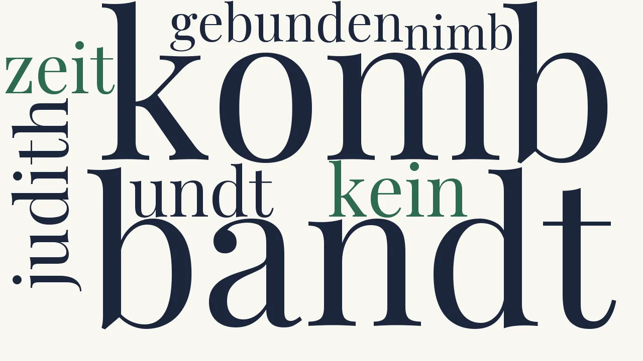 Wortwolke zu Auff Jungfer Judith Tanckin Namenstagk