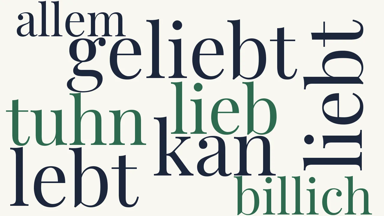 Wortwolke zu Die Lieb ist billich ja in allem keusch zu schätzen...