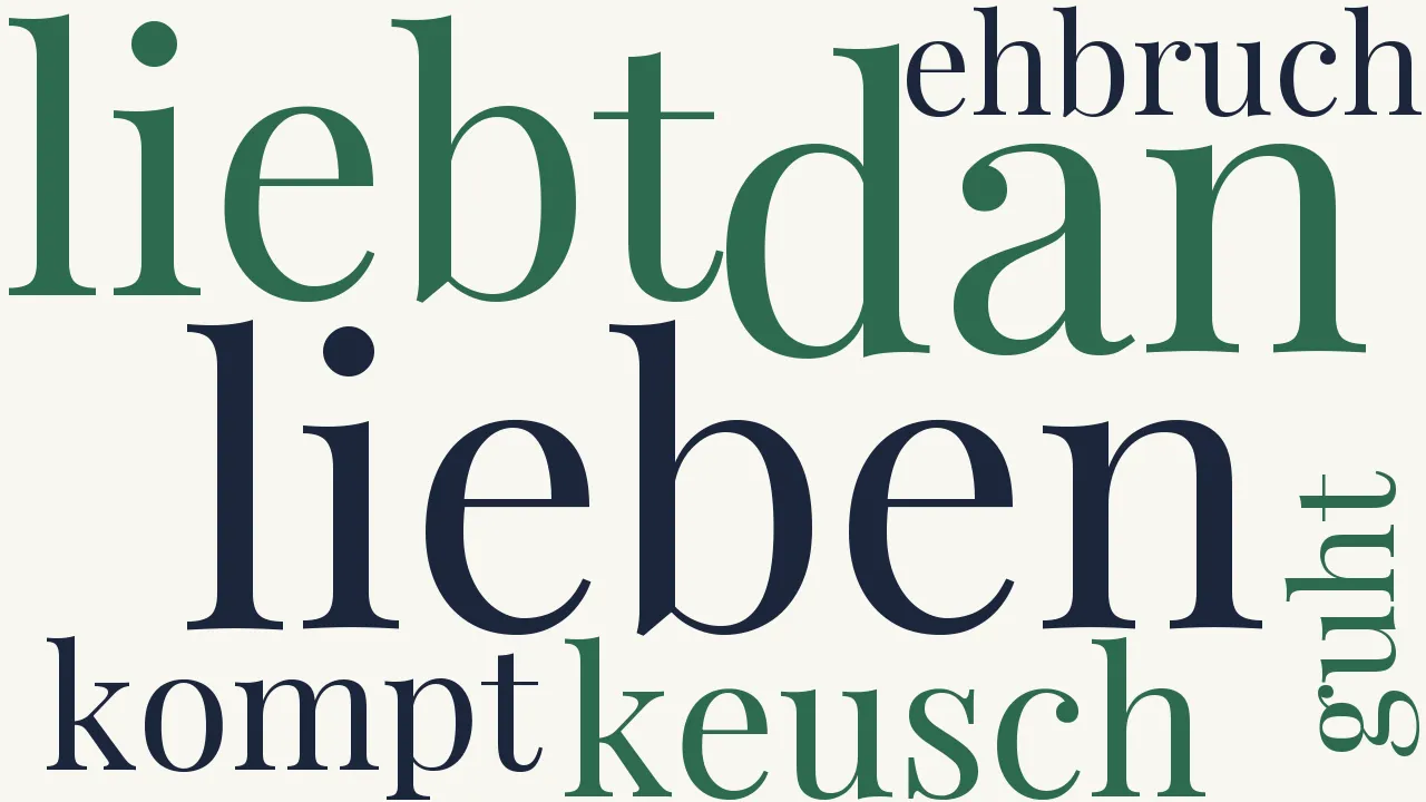 Wortwolke zu Ist Lieben keusch...