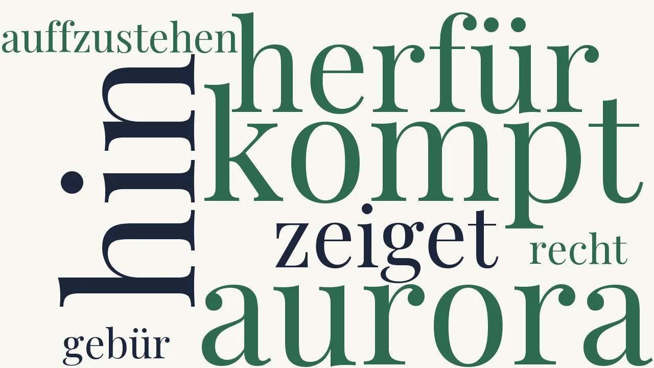 Wortwolke zu Liebe des Tages Arbeit