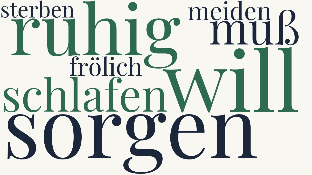 Wortwolke zu Wer ruhig schlafen will...
