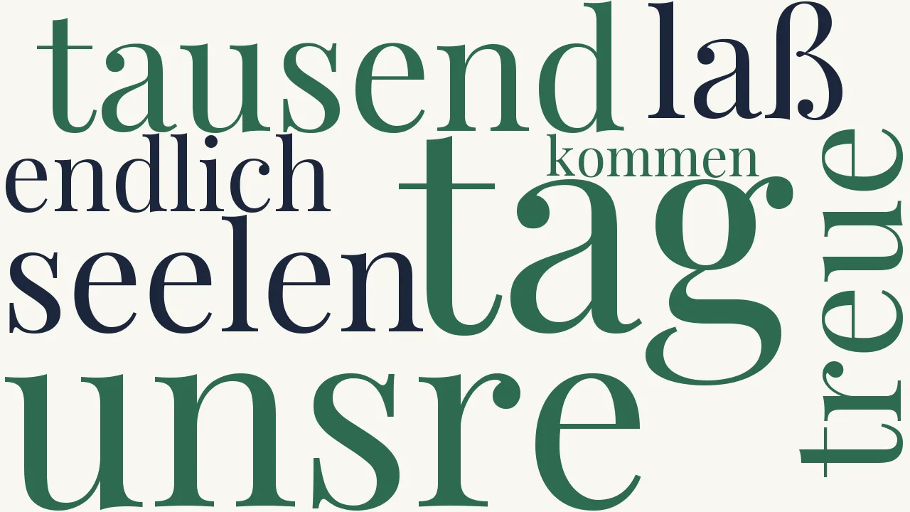 Wortwolke zu Friedenslied