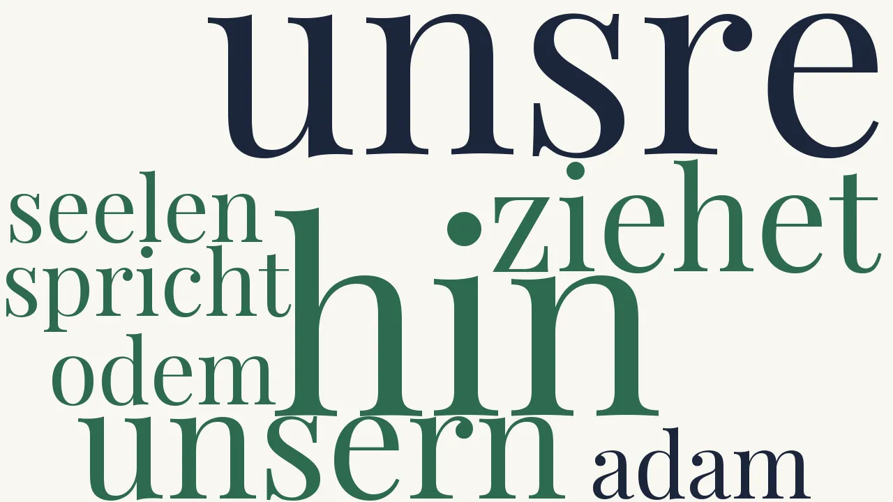 Wortwolke zu Pilgerlied