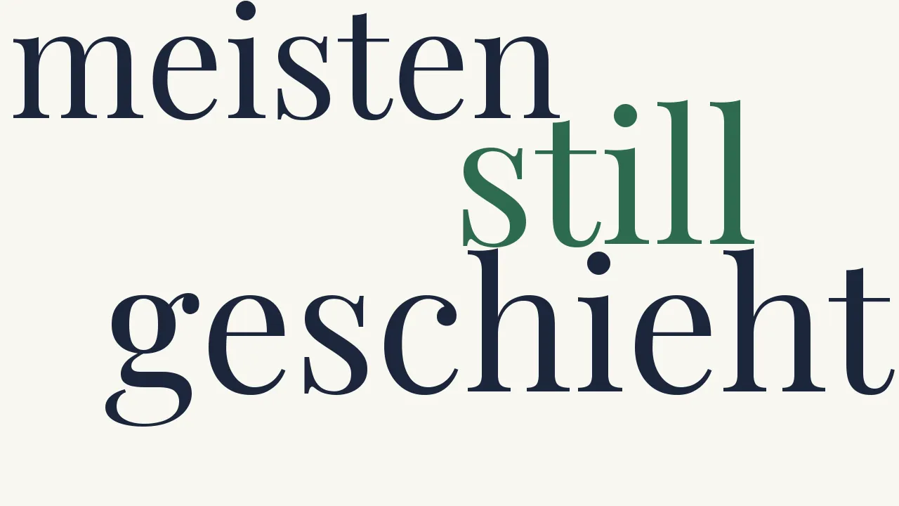 Wortwolke zu Stille