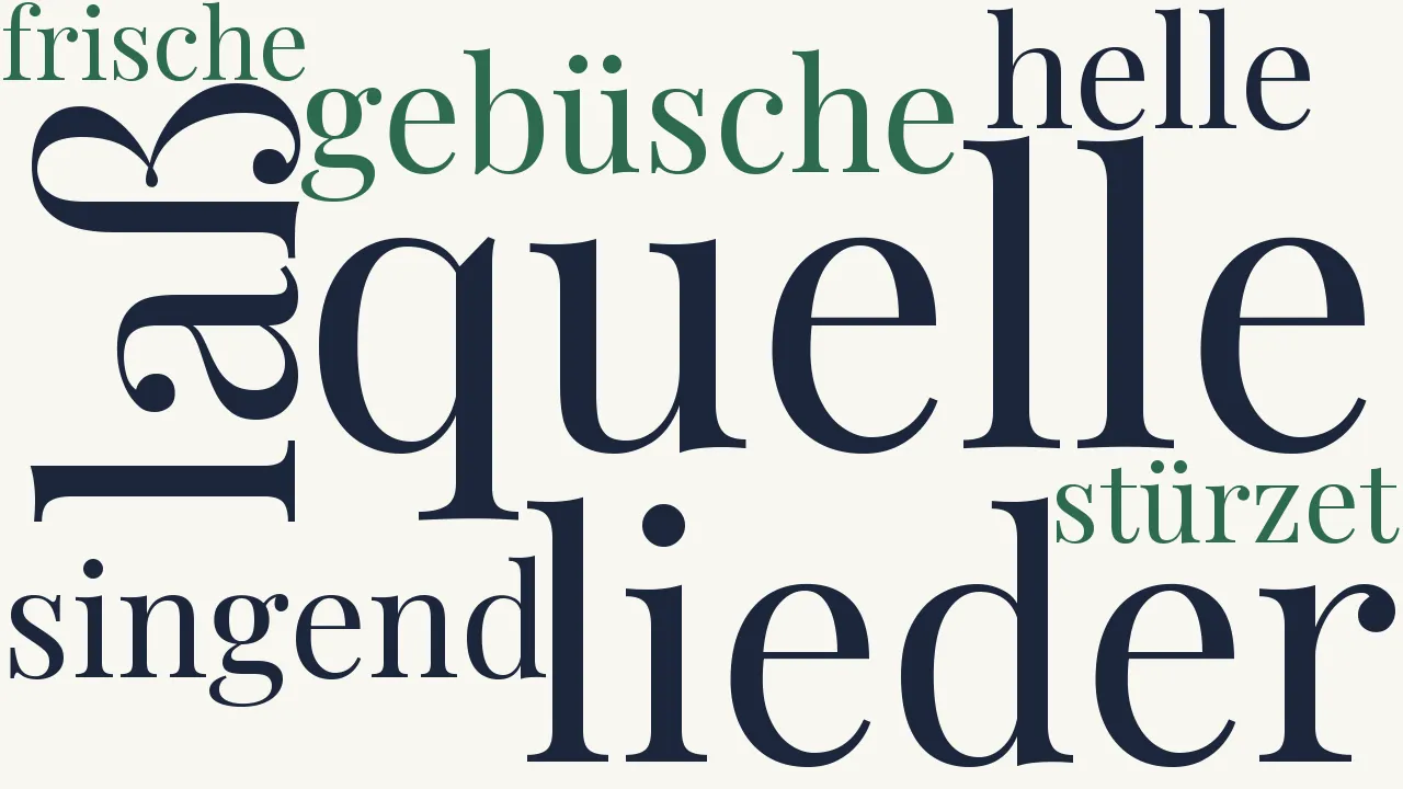Wortwolke zu An Henriette von