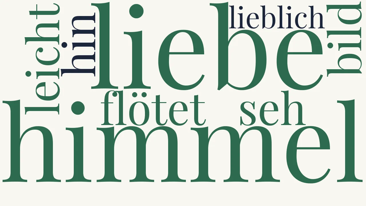 Wortwolke zu Der Liebende