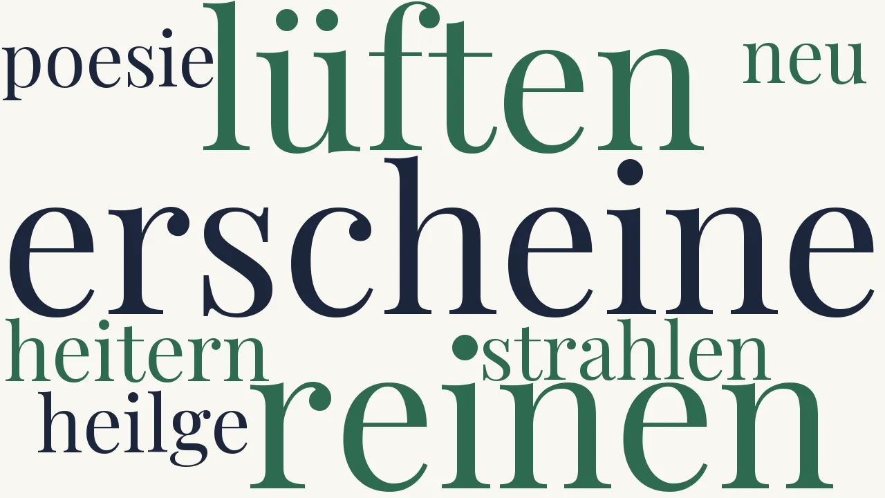 Wortwolke zu Erscheine mir...