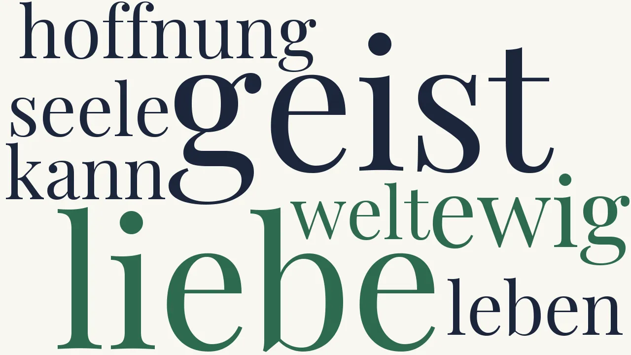 Wortwolke zu Schwärmerei der Liebe