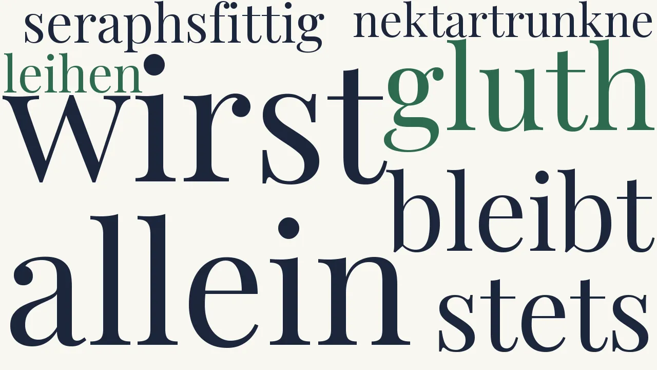 Wortwolke zu Schwärmerey