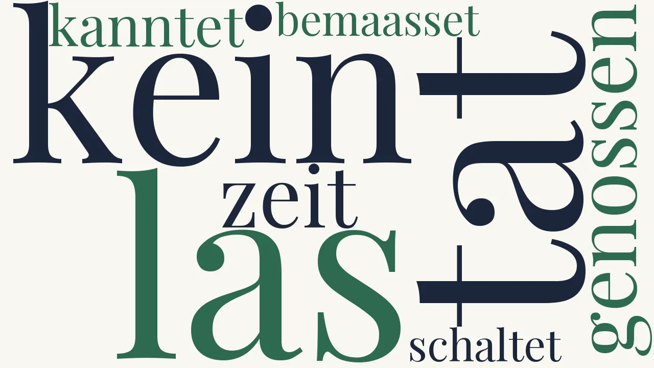 Wortwolke zu Das Zeitgedicht