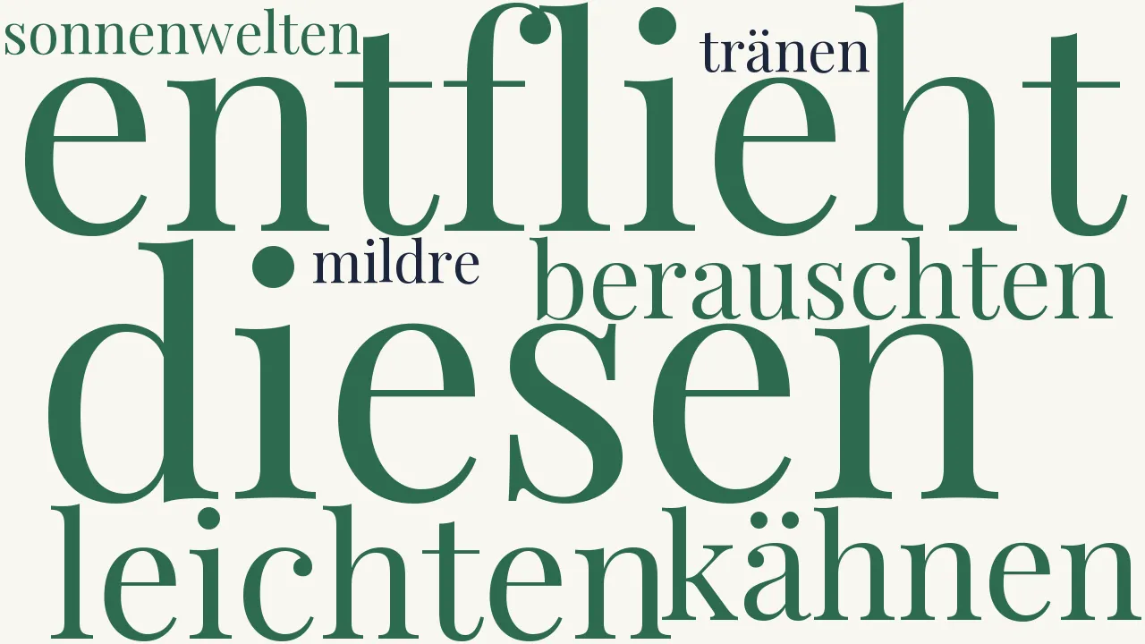 Wortwolke zu Entflieht