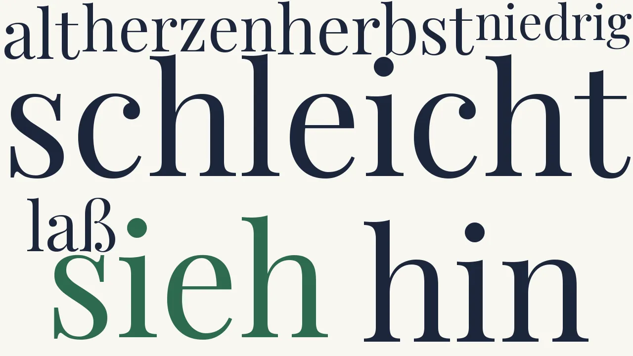 Wortwolke zu Im Herbst