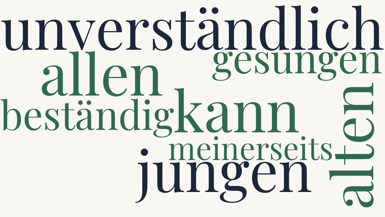 Wortwolke zu Die Alten und die Jungen