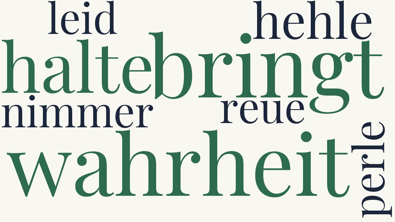 Wortwolke zu Für meine Söhne