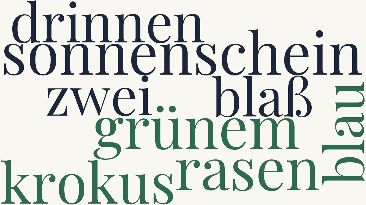 Wortwolke zu Hinter den Tannen