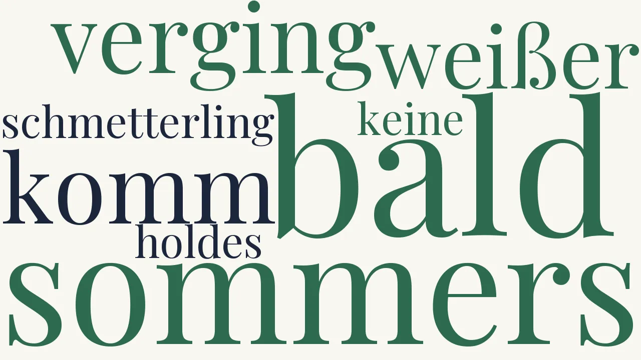 Wortwolke zu Komm, laß uns spielen