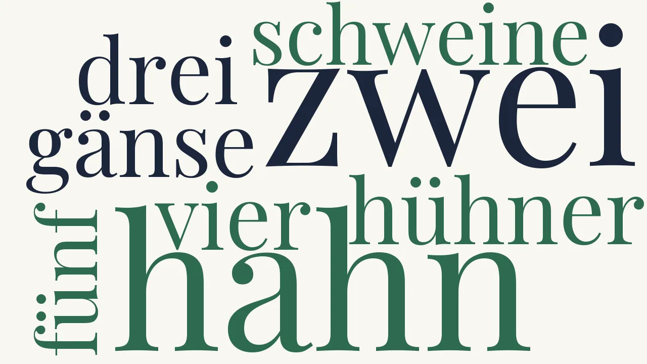 Wortwolke zu Kinderreim