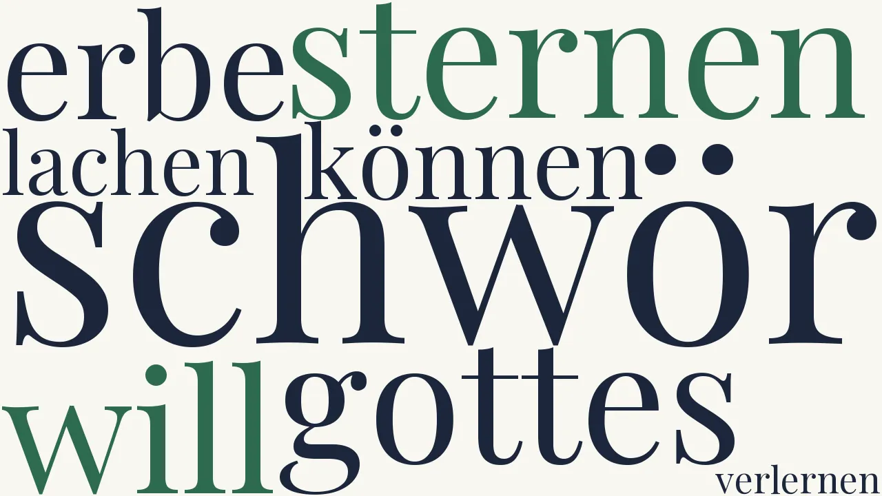 Wortwolke zu Bruders Heldentod