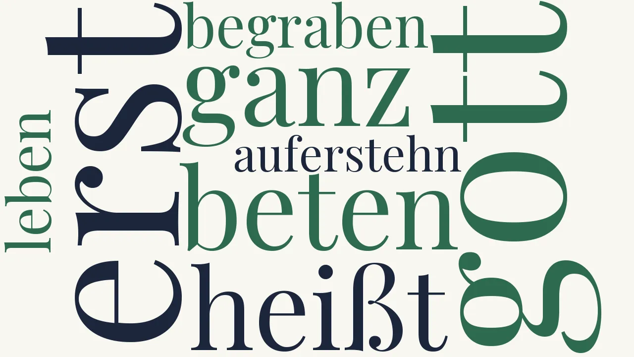 Wortwolke zu Gebetspruch