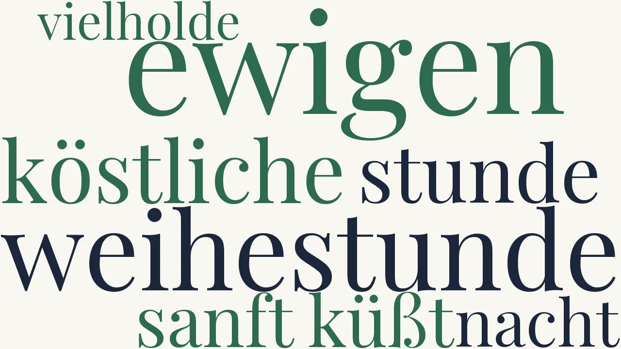 Wortwolke zu Weihestunde
