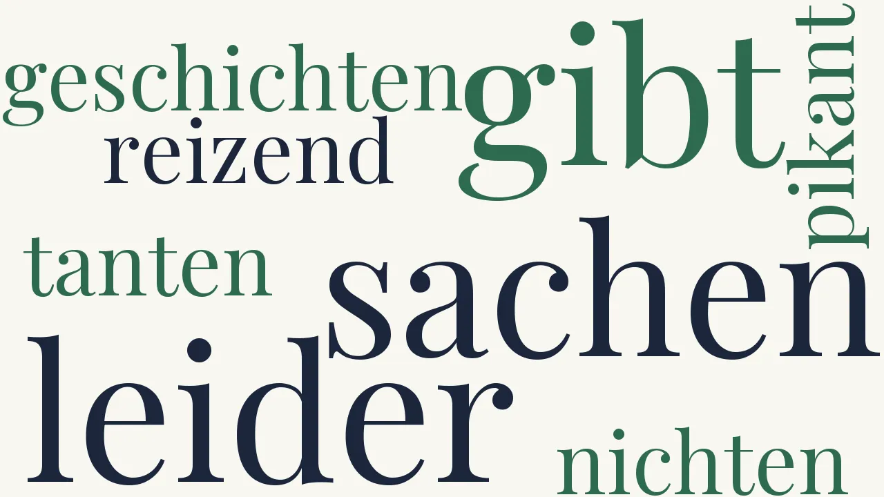 Wortwolke zu Pst!
