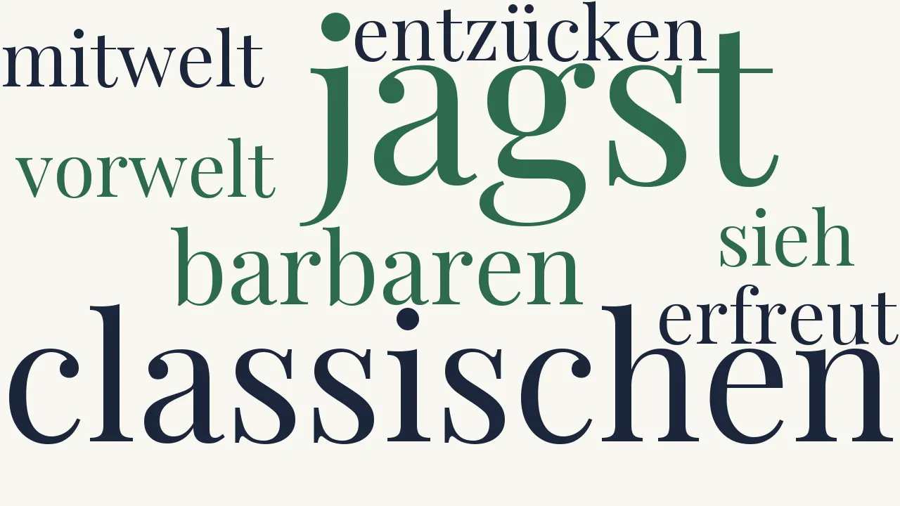 Wortwolke zu Classisches in Tibur