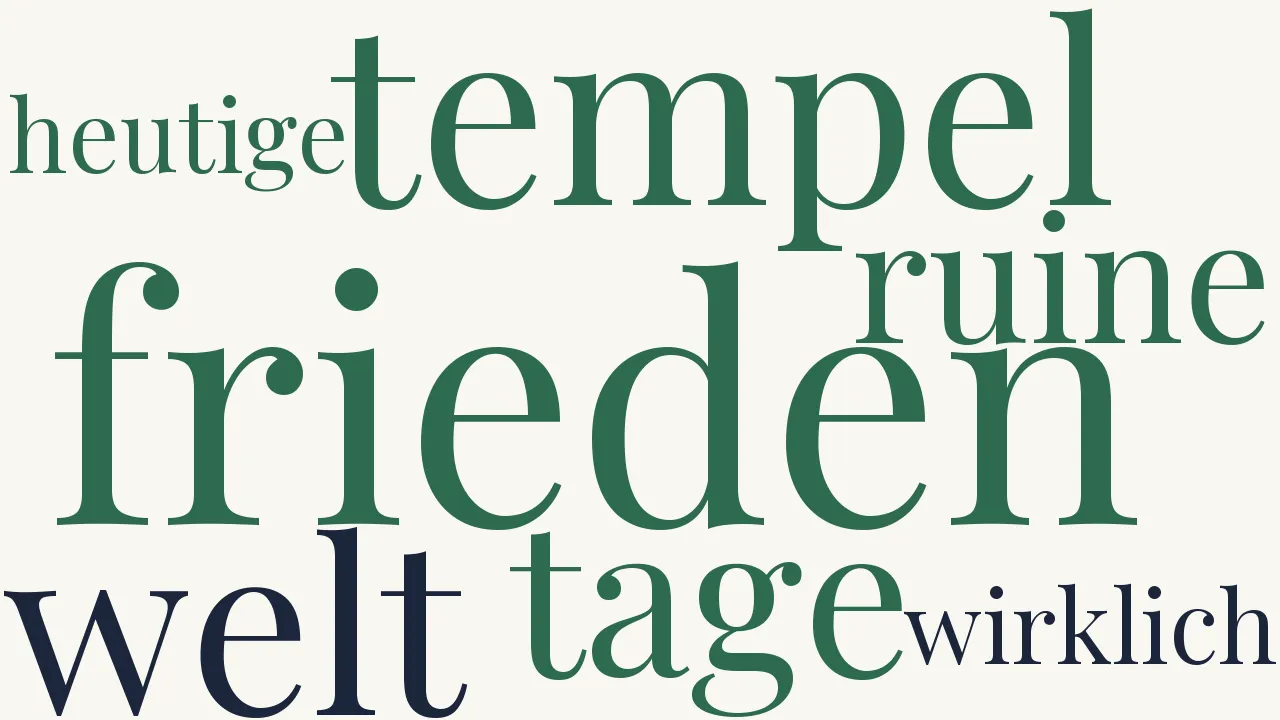 Wortwolke zu Friedenstempel